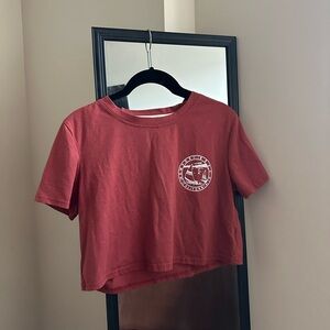 Red Cropped Shirt